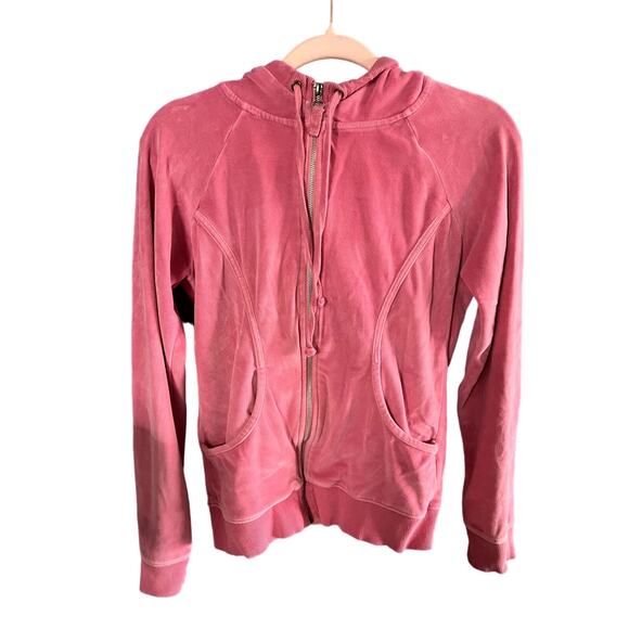 Y2K Sport Zara Pink Velour Zip up Juicy Couture Inspired Jacket Size Large - Picture 1 of 13